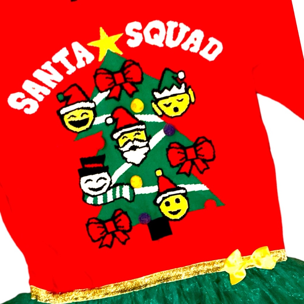 Little Girl Christmas Dress Ugly Christmas or Christmas Sweater for Female Adult